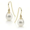 Allura 9k Gold Pearl Drop Hook Earrings
