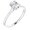 Amavi 14ct White Gold 0.75ct Oval Moissanite Solitaire