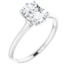 Amavi 14ct White Gold 1.25ct Oval Moissanite Solitaire