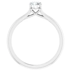 Amavi 14ct White Gold 0.50ct Round Brilliant Moissanite Solitaire