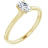 Amavi 14ct Yellow Gold 0.50ct Oval Moissanite Solitaire