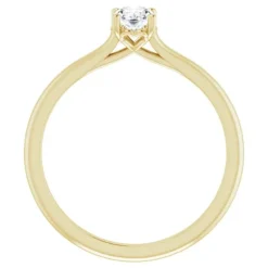 Amavi 14ct Yellow Gold 0.50ct Oval Moissanite Solitaire