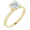 Amavi 14ct Yellow Gold 1.00ct Round Brilliant Moissanite Solitaire