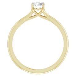 Amavi 14ct Yellow Gold 0.50ct Round Brilliant Moissanite Solitaire