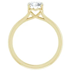 Amavi 14ct Yellow Gold 1.00ct Round Brilliant Moissanite Solitaire