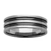Black & Natural Zirconium 7mm Band