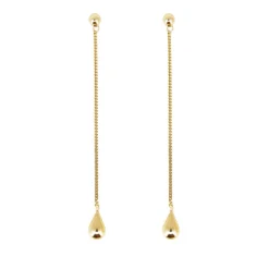 Boh Runga Droplet Drop Earrings Gold Plate