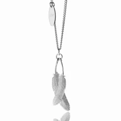 Boh Runga Duo Miromiro Feather Pendant | Silver