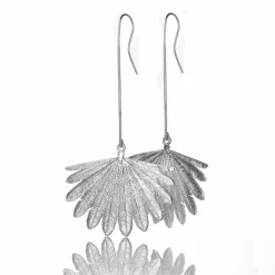 Boh Runga Fan Tail Earrings | Silver