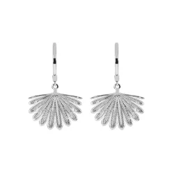 Boh Runga Fan Tail Midi Huggie Earrings Silver