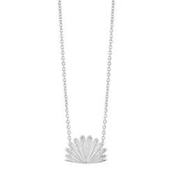 Boh Runga Fan Tail Sunrise Necklace | Silver