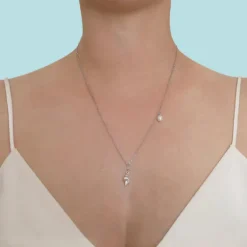 Boh Runga Pearly Shell FW Pearl Necklace | Silver