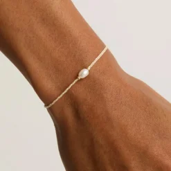 By Charlotte | Eternal Peace | Fresh Water Pearl | 18k Gold Vermeil | Bracelet