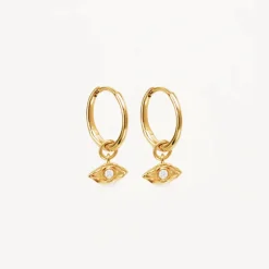 By Charlotte | I Am Protected | 18k Gold Vermeil | Hoops