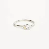 By Charlotte | Kindred | April | Birthstone | Silver | Ring | Size N