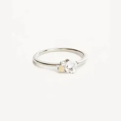 By Charlotte | Kindred | April | Birthstone | Silver | Ring | Size N