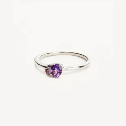 By Charlotte | Kindred | February | Birthstone | Silver | Ring | Size P