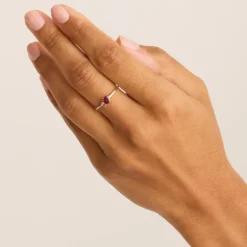 By Charlotte | Kindred | July | Birthstone | Silver | Ring | Size N