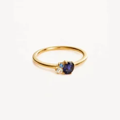 By Charlotte | Kindred | 18k Gold Vermeil | Birthstone | September | Ring | Size N