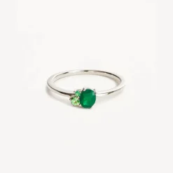 By Charlotte | Kindred | May | Birthstone | Silver | Ring | Size N