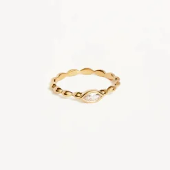 By Charlotte | Lucky Eye | 18k Gold Vermeil | Ring | Size N