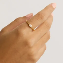 By Charlotte | Lucky Eye | 18k Gold Vermeil | Ring | Size N