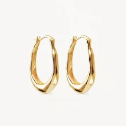 By Charlotte | Radiant Energy | 18k Gold Vermeil | Large Hoops