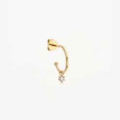 By Charlotte | Sweet Droplet | 14k Yellow Gold | Diamond | Single Earring