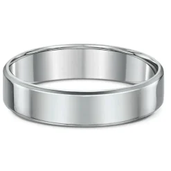 Celesti 'Bevelled Edge' Plain Band | Silver | Size L.5