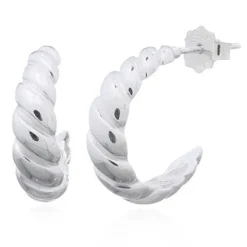 Celesti 'Cruller' Twisted Huggie Earrings