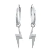 Celesti 'Flash' Lightning Bolt Sleeper Earrings | Silver