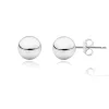 Celesti 'Gleam' Ball Stud Earrings | Silver | 5mm