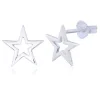 Celesti 'Radiant' Open Star Earrings | Silver