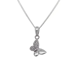 Charlie & Rose Brilliant Butterfly Necklace | Silver