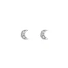 Charlie & Rose Magical Moon Earrings | Silver CZ RH