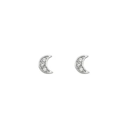 Charlie & Rose Magical Moon Earrings | Silver CZ RH