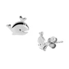Charlie & Rose Petite "Whale" Stud Earrings | Silver