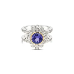 9ct Tanzanite & Diamond Vintage Ring