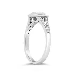 18ct White Gold Diamond Halo Ring