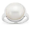 9ct Yellow Gold Mabe Pearl 13.5mm Rnd Bezel Ring