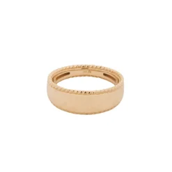 9ct Yellow Rope Edge Band Ring (N)