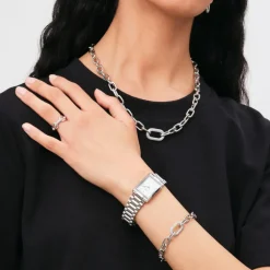 Daniel Wellington Crystal Link Bracelet | Steel CZ