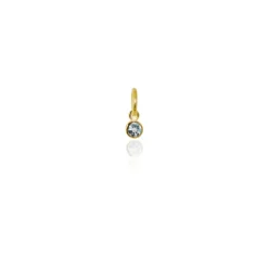 Evolve | March | Sterling | Gold Plated | Aquamarine | Pendant Charm