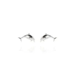 Evolve | Mini Dolphin | Silver | Stud Earrings