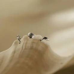 Evolve | Mini Dolphin | Silver | Stud Earrings