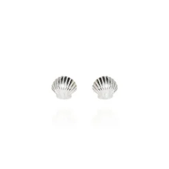Evolve | Mini Scallop | Silver | Stud Earrings