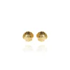 Evolve | Mini Scallop | Yellow Gold Plated | Stud Earring