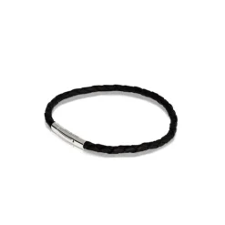 Evolve Black Single Journey Leather 17cm Bracelet