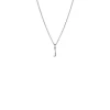 Evolve Mini Letter 'J' Stg Silver 45cm Necklace
