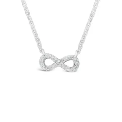 Grace 'Balance' Infinity Necklace | Silver CZ RH